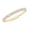 Angara Lab-grown U-pave Set Diamond Half Eternity Wedding Ring In Yellow Gold/f-g