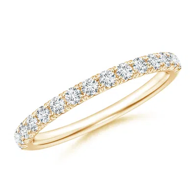 Angara Lab-grown U-pave Set Diamond Half Eternity Wedding Ring In Gold