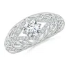 Angara Lab-grown Vintage Inspired Diamond Filigree Engagement Ring In White Gold/f-g