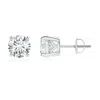 Angara Lab-grown Vintage Style Round Diamond Solitaire Stud Earrings In White Gold/f-g