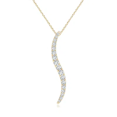 Angara Large Shangri-la - Brush Stroke Diamond Shangri-la Pendant In Gold