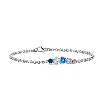 Angara Lee Harris X  0.72 Ctw Zelda Multi-gemstone Bracelet In Metallic