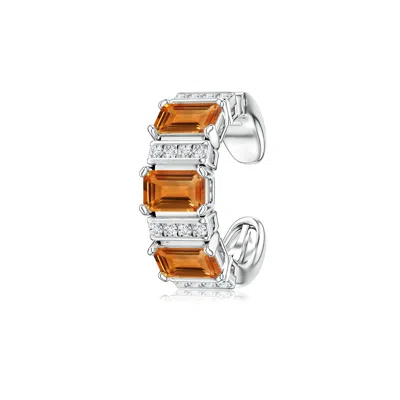 Angara Lee Harris X  0.91 Ctw Drew Citrine Ear Cuff In Metallic