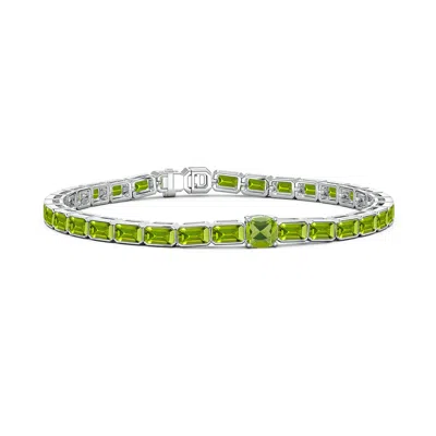 Angara Lee Harris X  10.52 Ctw Marcia Peridot Tennis Bracelet In Green