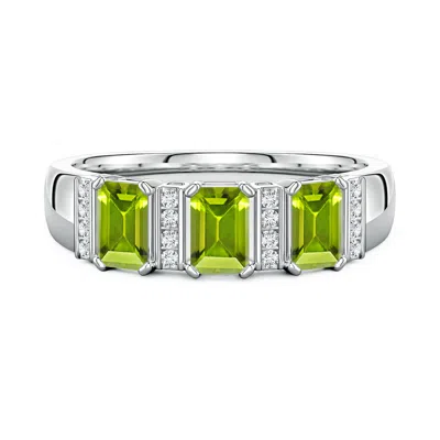 Angara Lee Harris X  1.06 Ctw Drew Peridot Semi Eternity Ring In Brown