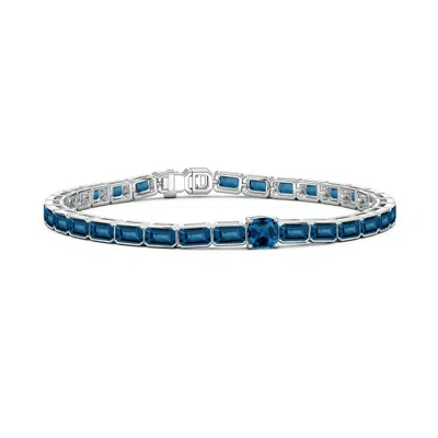 Angara Lee Harris X  11.55 Ctw Marcia London Blue Topaz Tennis Bracelet