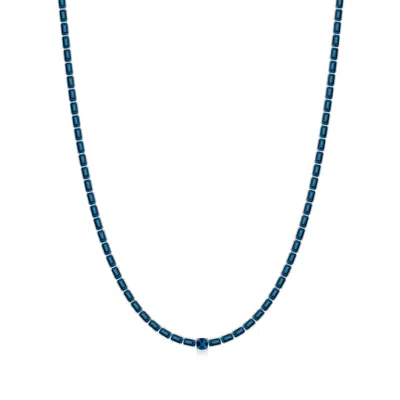 Angara Lee Harris X  30.8 Ctw Ann London Blue Topaz Tennis Necklace