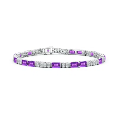 Angara Lee Harris X  4.68 Ctw Jenna Amethyst Tennis Bracelet In Metallic