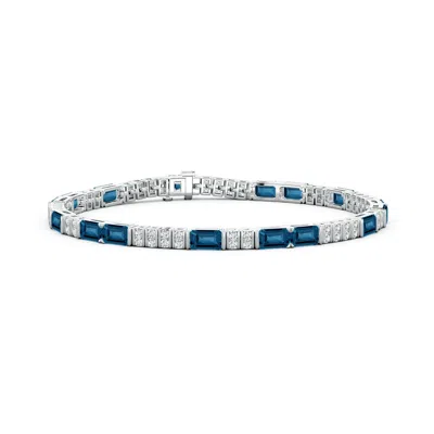 Angara Lee Harris X  6.28 Ctw Jenna London Blue Topaz Tennis Bracelet