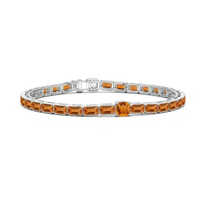Angara Lee Harris X  8.97 Ctw Marcia Citrine Tennis Bracelet In Brown