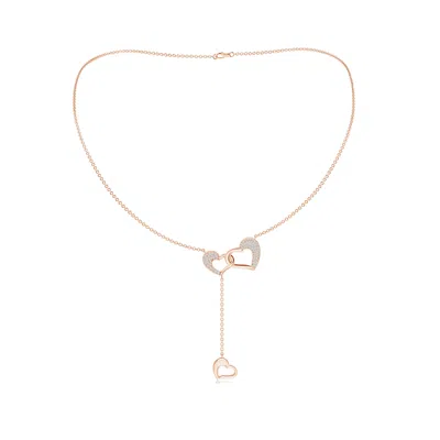 Angara Linked Heart Diamond Dangle Pendant