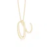 Angara Lowercase "a" Initial Pendant In Yellow Gold