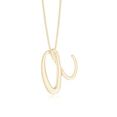 Angara Lowercase "a" Initial Pendant In Gray