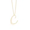 Angara Lowercase "c" Initial Pendant In Yellow Gold
