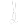 Angara Lowercase "d" Initial Pendant In Platinum