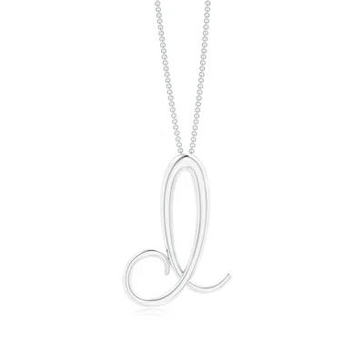 Angara Lowercase "d" Initial Pendant In Metallic