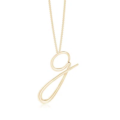Angara Lowercase "g" Initial Pendant In Gold