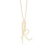 Angara Lowercase "k" Initial Pendant In Yellow Gold