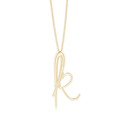 Angara Lowercase "k" Initial Pendant In Gold