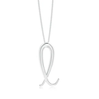Angara Lowercase "l" Initial Pendant In Metallic