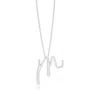 Angara Lowercase "m" Initial Pendant In White Gold