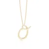 Angara Lowercase "o" Initial Pendant In Yellow Gold