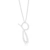 Angara Lowercase "p" Initial Pendant In White Gold