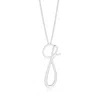 Angara Lowercase "q" Initial Pendant In Platinum