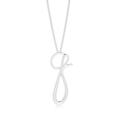 Angara Lowercase "q" Initial Pendant In Metallic
