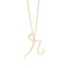Angara Lowercase "r" Initial Pendant In Yellow Gold