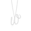 Angara Lowercase "w" Initial Pendant In Platinum