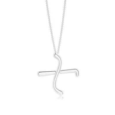 Angara Lowercase "x" Initial Pendant In Metallic