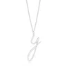 Angara Lowercase "y" Initial Pendant In Platinum