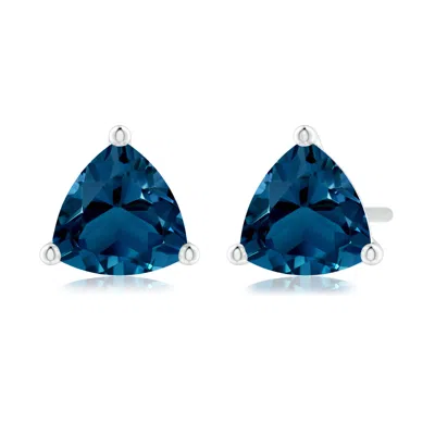 Angara Martini-set Trillion London Blue Topaz Stud Earrings