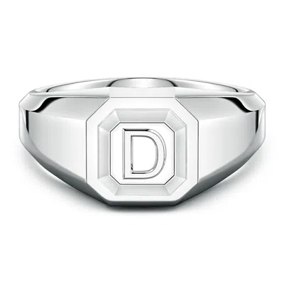 Angara Men's Capital 'd' Octagon Signet Ring In Metallic