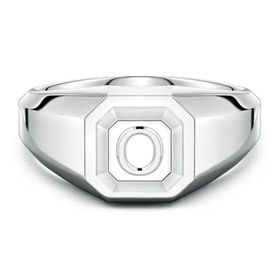 Angara Men's Capital 'o' Octagon Signet Ring In Metallic