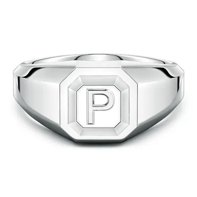 Angara Men's Capital 'p' Octagon Signet Ring In Metallic