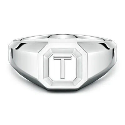 Angara Men's Capital 't' Octagon Signet Ring In Metallic
