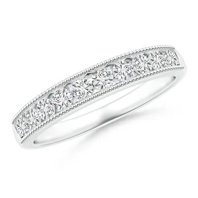Angara Milgrain Outlined Channel-set Diamond Ten Stone Ring In Metallic