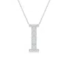 Angara Modern Deco Diamond Capital "i" Initial Pendant In Platinum/g