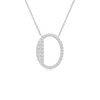 Angara Modern Deco Diamond Capital "o" Initial Pendant In White Gold/g