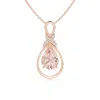 Angara Morganite Infinity Pendant With Diamond 'x' Motif