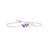Angara Multi-shape Amethyst & Diamond Sumi Stroke Bolo Bracelet In White Gold/medium Dark Purple