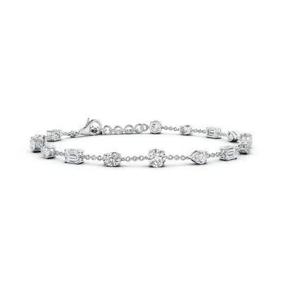 Angara Multi-shape Diamond Station Bracelet In Metallic