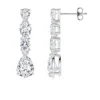 Angara Multi-shape Lab-grown Diamond Dangle Earrings In White Gold/f-g