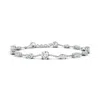 Angara Multi-shape Lab-grown Diamond Station Bracelet In White Gold/f-g