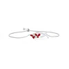 Angara Multi-shape Ruby & Diamond Sumi Stroke Bolo Bracelet In White Gold/medium Red