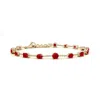 Angara Multi-shape Ruby Station Bracelet In Yellow Gold/medium Red