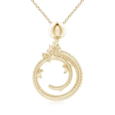 Angara Natori X  Small Dragon Pendant In Gold