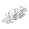 Angara Nature-inspired Diamond Leaf Bolo Ring In White Gold/g